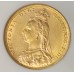 AUSTRALIA 1889 . ONE 1 SOVEREIGN . MELBOURNE . GOLD . SLABBED